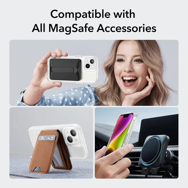Magnetic Soft Transparent  Case for Magsafe for iPhone - Wireless Charge Back Cover