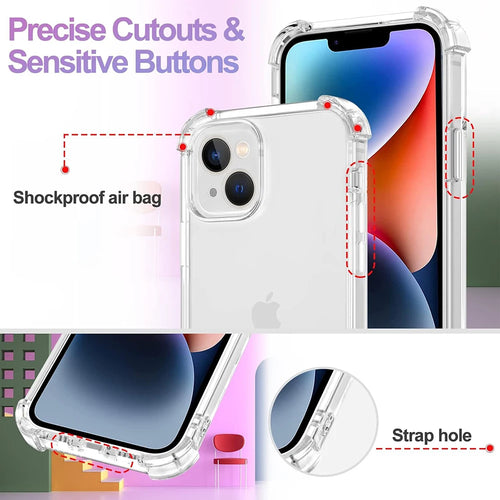 Shockproof soft clear case silicone for iPhone